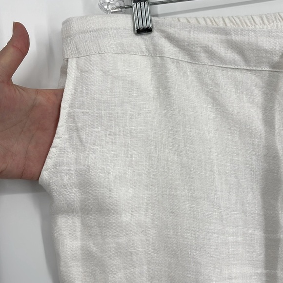 Iximo 100% Linen Paperbag Pants Women’s Size XXL in White New Without Tags! - Picture 5 of 10